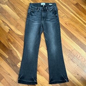 Frame Le Crop Mini Boot High Waisted Denim Cropped Washed Black Size 28